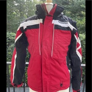 SPYDER 2 in 1 SKI SNOWBOARD JACKET VEST coat convertible parka water resistant